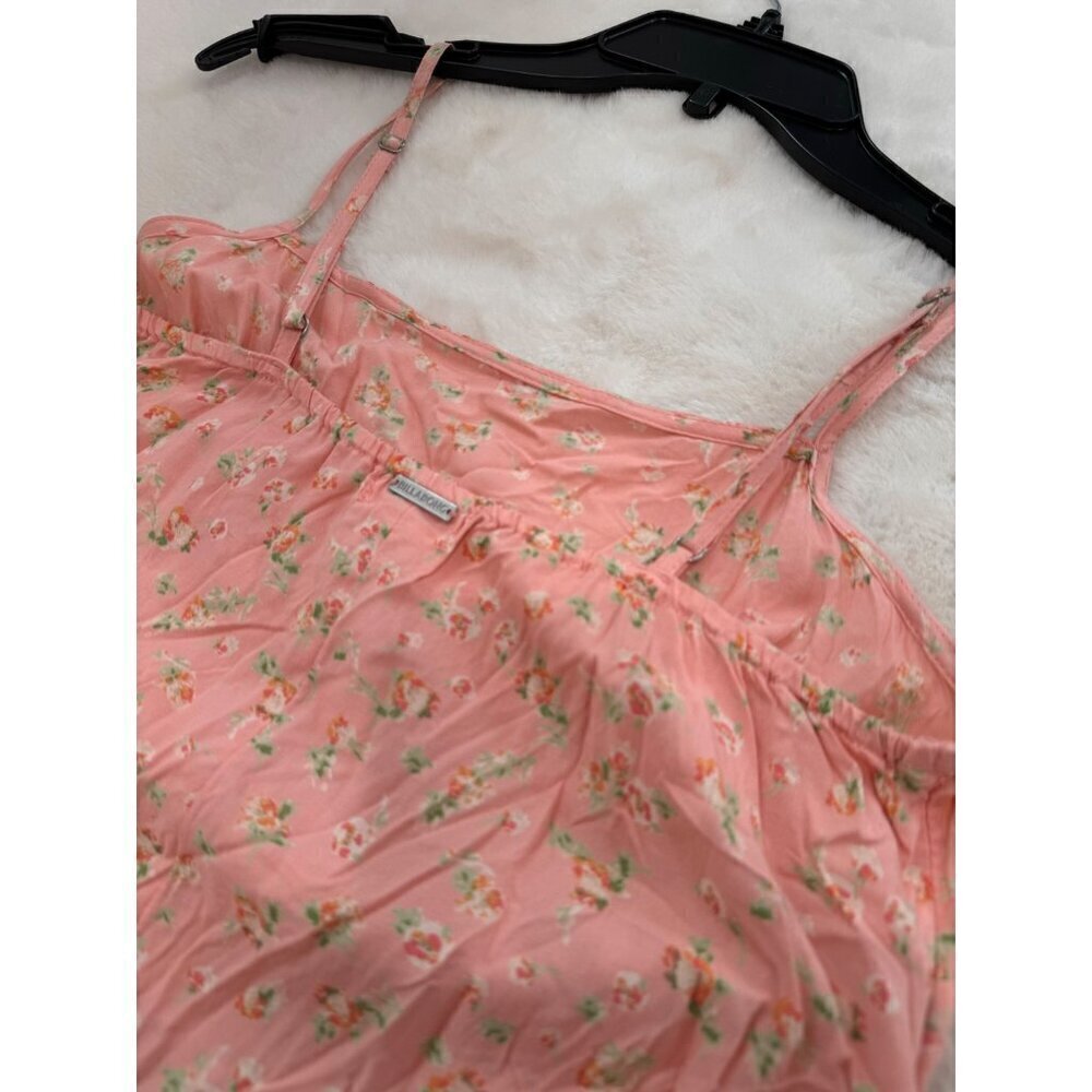 New Billabong Women's Size S Slip Midi Dress Shoulder Strap Floral Pink - Picture 5 of 11